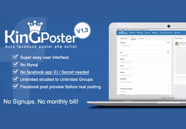 King poster v1.2 - скрипт автопостинга в группы Facebook PHP слив