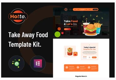 Themeforest Hotte - Take Away Food Elementor Template Kit слив