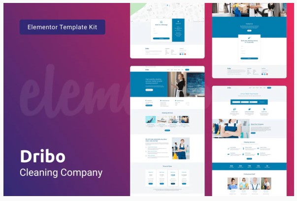 Themeforest Dribo — Cleaning Company Template Kit for Elementor слив курса