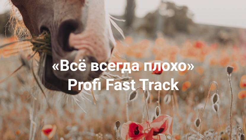 Институт открытого поля Елена Веселаго ― Всё всегда плохо. Profi Fast Track 2024 слив курса