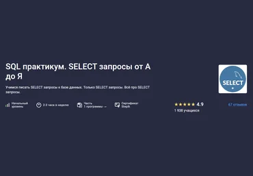 Stepik SQL практикум. Select запросы от А до Я 2025 скачать слив