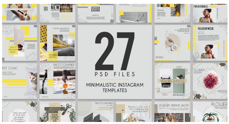 Creativefabrica Lifestyle Instagram Templates Bundle 2021 слив курса