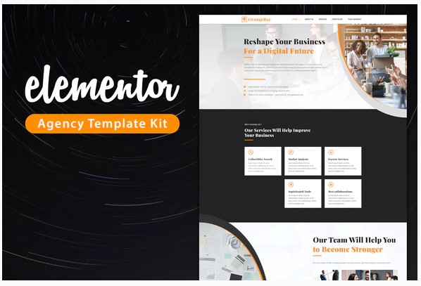 Themeforest OrangeBee - Agency Template Kit слив курса