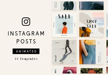 Evanto Elements 22 Анимированные Instagram Post Шаблоны - Минимальный 2020 слив