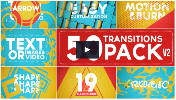 VideoHive 50 Transitions Pack with Opener 2021 слив курса