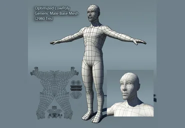 3docean Optimized Low Poly Male Human Base Mesh Version1.0 слив