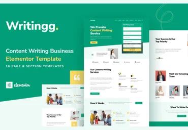 Elements.Envato Writingg - Content Copywriting Services Elementor Template Kit скачать слив