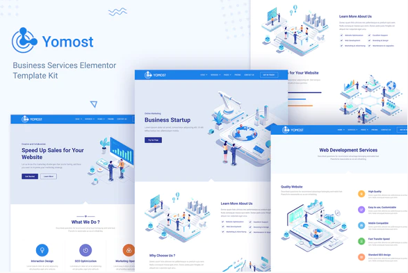 Themeforest Yomost - Business Services Elementor Template Kit слив курса