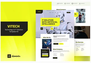 Themeforest Vitech - Technology & IT Solution Elementor Template Kit скачать слив