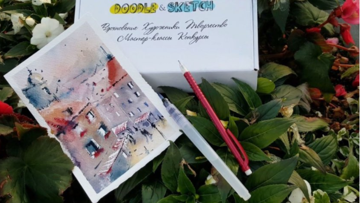 Мастер-класс рисования акварелью «Городской скетчинг» - Абрамова 2016 слив курса