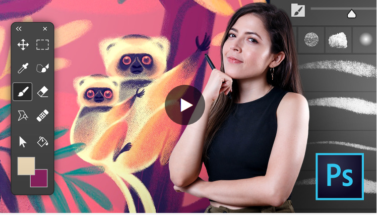 Gemma Roman Adobe Photoshop для иллюстраций Domestika слив курса