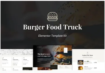 Themeforest Burger Food Truck - Popup Restaurant Elementor Template Kit слив
