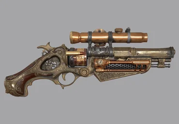 FlippedNormals Steampunk Gun Game Asset in Blender Tutorial слив