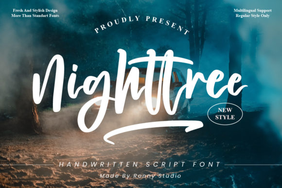 Creativefabrica Nighttree Font 2022 слив курса