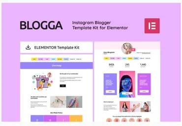 Themeforest Blogga - Instagram Blogger Elementor Template Kit скачать слив