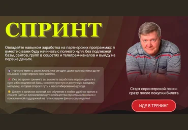 Александр Бакин Спринт - спринтерская гонка за деньгами в партнёрках 2025 слив
