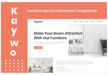 Themeforest Kaywo - Furniture Services Elementor Template Kit слив