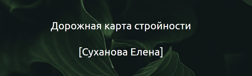 Суханова Елена Дорожная карта стройности 2024 слив курса