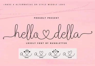 Creativefabrica Hello Della Font слив