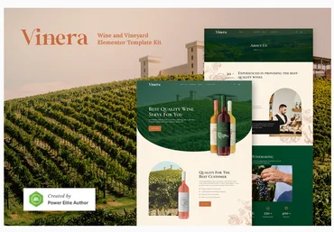 Themeforest Vinera – Wine & Vineyard Elementor Template Kit скачать слив