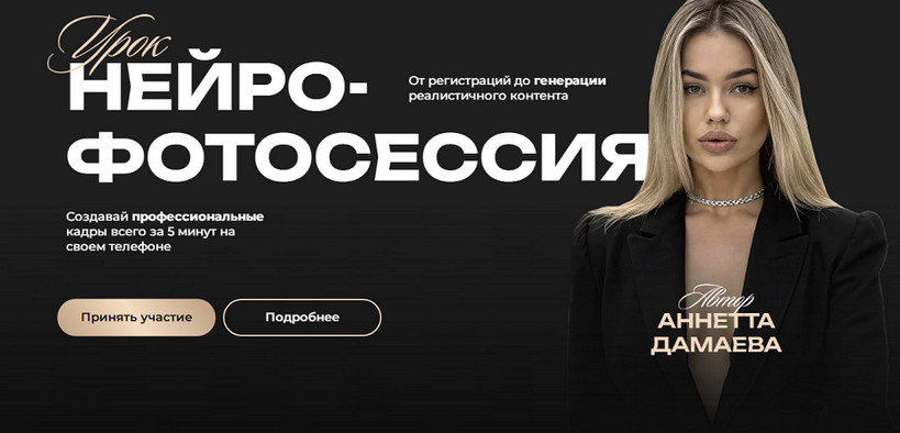 Аннетта Дамаева Нейро-фотосессия 2025 слив курса
