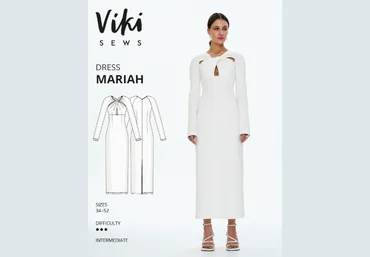 Виктория Ракуса Vikisews Шитье Exclusive Mariah dress sewing pattern 2023 слив