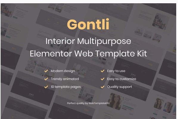 Themeforest Gontli - Interior Multipurpose Template Kit слив курса