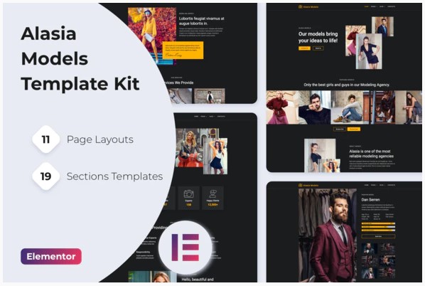 Themeforest Alasia — Model Agency Elementor Template Kit слив курса