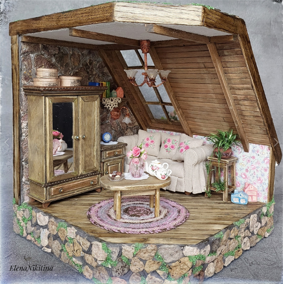 Елена Никитина Elena_House_Mouse Куклы Мастер-класс румбокс «Мансарда» 2023 слив курса