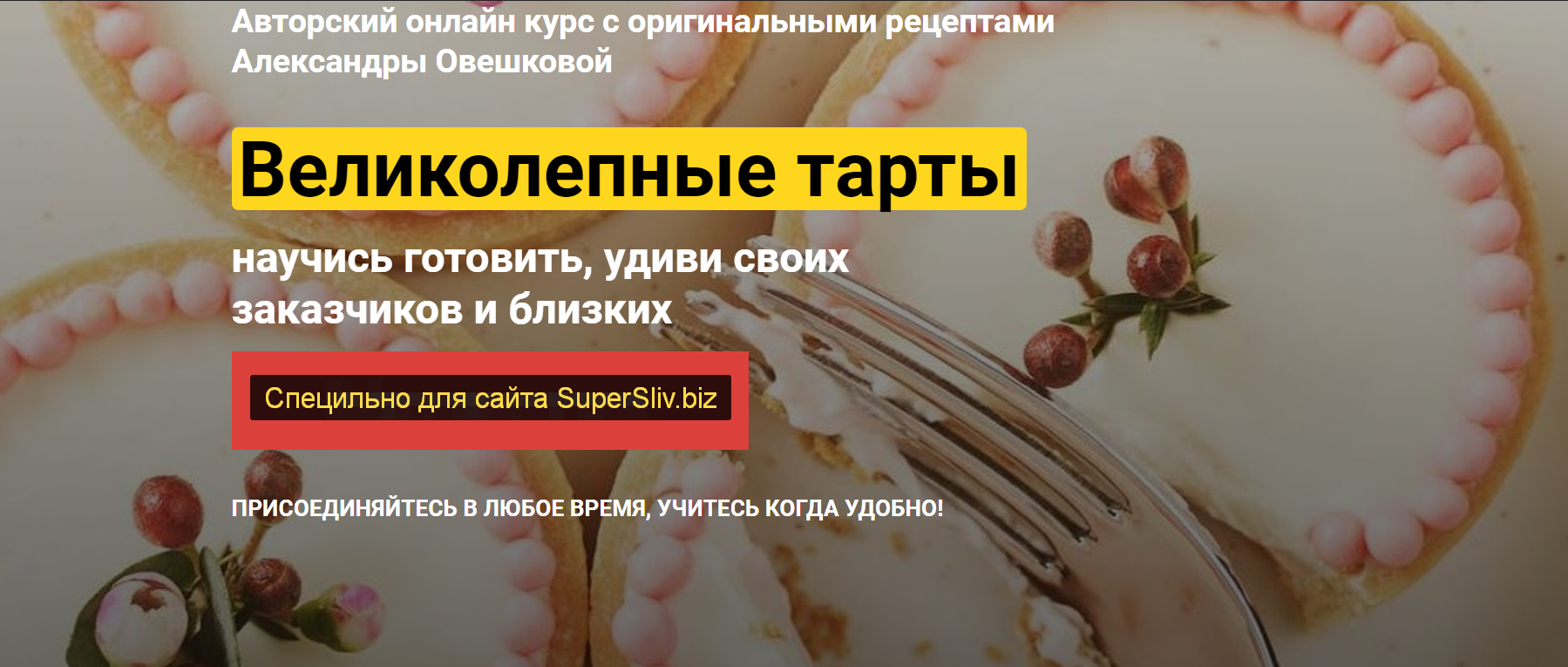 Александра Овешкова Великолепные Тарты 2020 слив курса