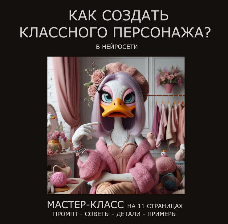 Творческая мышь Как создать персонажа в нейросети 2024 слив курса