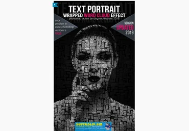 Graphicriver Text Portrait Action - Word Cloud Style 2019 слив