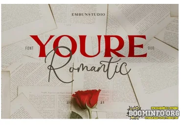 Fontbundles Youre Romantic Font Duo 2021 слив
