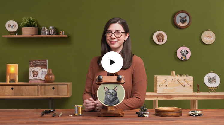 Michele Staub Domestika Вышивка Портреты животных 2022 слив курса