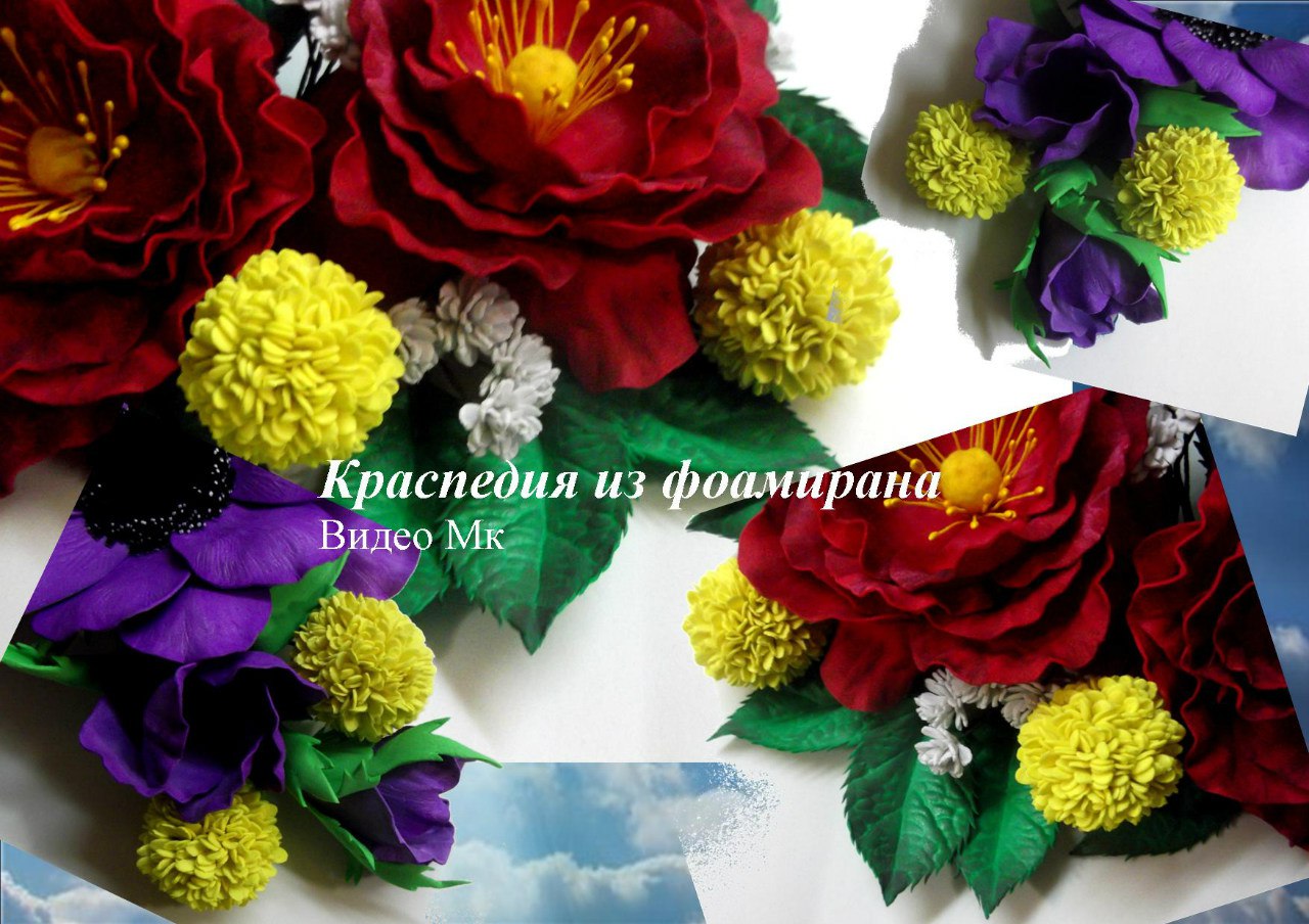 Краспедия из фоамирана - Мирсанова 2016 слив курса