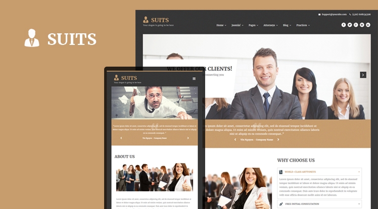 Smartaddons SJ Suits v3.9.6 - шаблон для адвоката и юридической фирмы Joomla слив курса