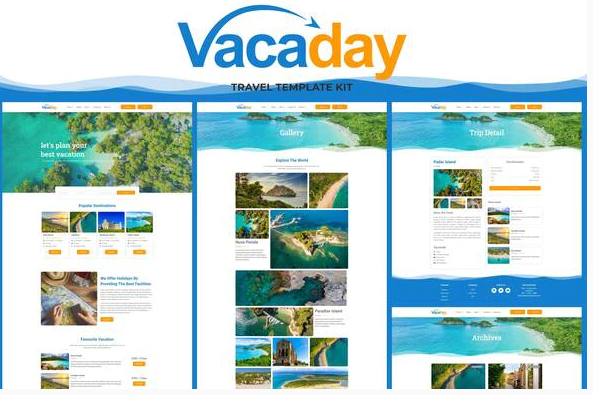 Themeforest Vacaday - Travel Agency Elementor Template Kit слив курса