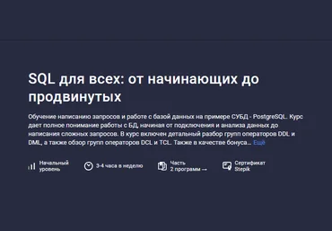 Алексей Андросов Stepik SQL для всех: от начинающих до продвинутых 2024 слив