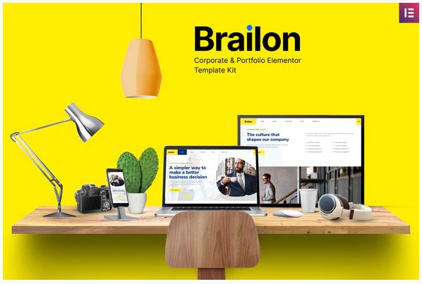 Themeforest Brailon - Corporate & Portfolio Elementor Template Kit слив курса