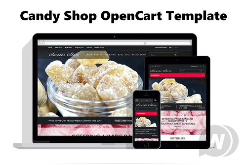Candy Shop OpenCart Template 2.0.1.1 слив курса