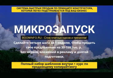 Таша Лео Микрозапуск - система быстрых продаж 2019 слив