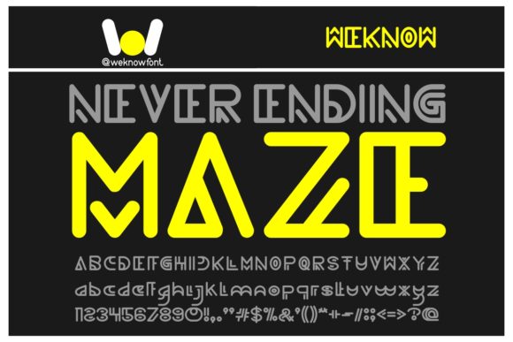 1a Never Ending Maze Font слив курса