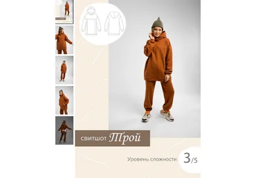 Sewitnow Шитьё Свитшот Трой. Размер 40-52. Рост 167-172 2023 слив
