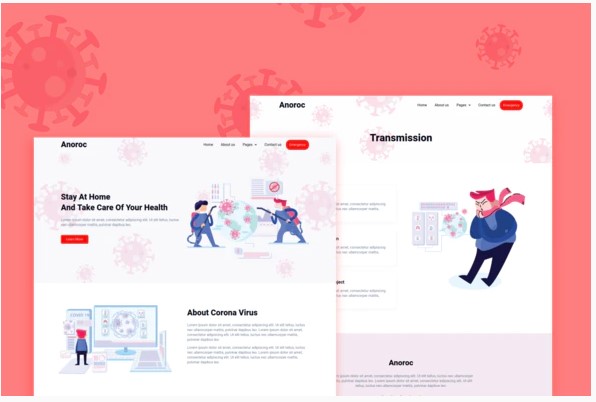 Themeforest Anoroc - Coronavirus Awareness Elementor Template Kit слив курса