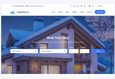 motopress Alpenhouse – WordPress Hotel Booking Theme 2021 скачать слив