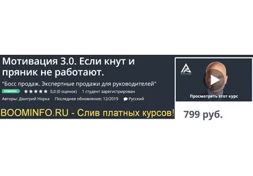Дмитрий Норка Мотивация 3.0. Если кнут и пряник не работают 2019 Босс продаж. Экспертные продажи слив
