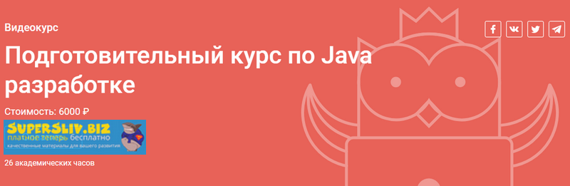 OTUS Виталий Чибриков - Подготовительный курс «Разработчик Java» 2019 слив курса