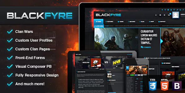 Игровой сайт на основе шаблона Blackfyr для WP слив курса