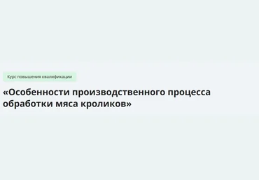 Инфоурок Особенности производственного процесса обработки мяса кроликов 2024 слив