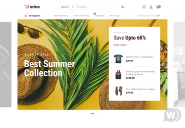 Joomshaper JS Arino v1.0 - шаблон электронной коммерции Joomla слив